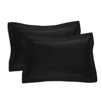 Black pillow shams store standard